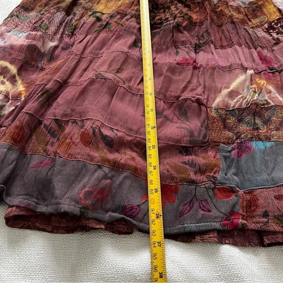 VINI Women's Gypsy Boho Multi Colored SKIRT Free Size - Picture 5 of 6